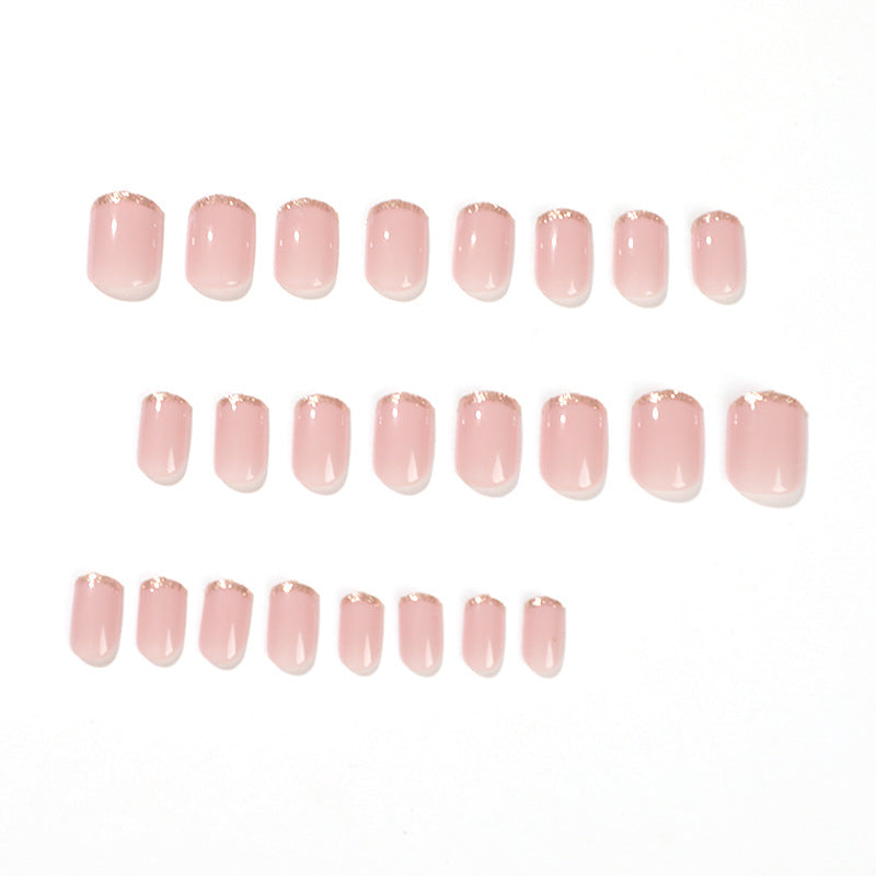 24 Faux Ongles Mi-Longs French Dégradé – Réutilisables, Style Minimaliste 💅✨ Yiwu Ruijia Auto Supplies Co., Ltd.