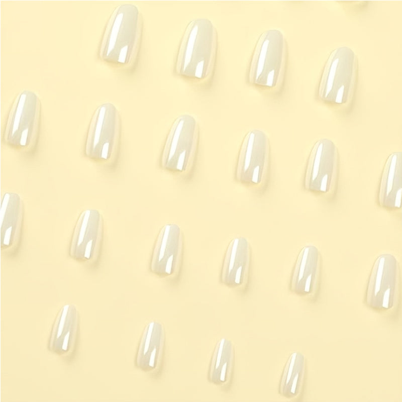 💅 24PCS Faux Ongles Aurora Blancs – Style Long Pipe Élégant &amp; Brillant Yiwu Ruijia Auto Supplies Co., Ltd.