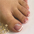 💅 24PCS Faux Ongles de Pieds Blancs Fleuris – Style French &amp; Élégant Yiwu Ruijia Auto Supplies Co., Ltd.