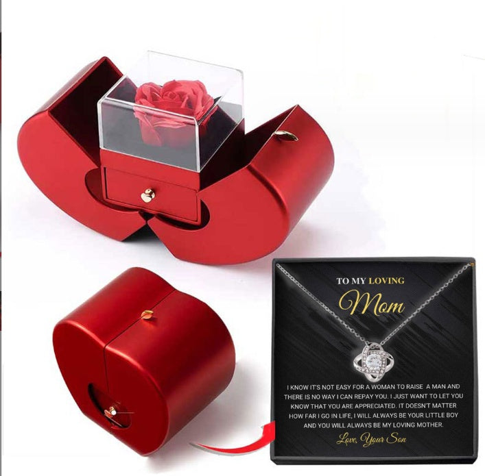 Coffret Bijoux avec Rose Préservée – Cadeau Féminin Éternel pour Anniversaire, Saint-Valentin et Mariage Yiwu Ruijia Auto Supplies Co., Ltd.
