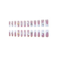 24 Faux Ongles Carrés Longs – Fleurs, Cœurs, Nœuds &amp; Étoiles, Style Ins Luxe 💅✨ Yiwu Ruijia Auto Supplies Co., Ltd.