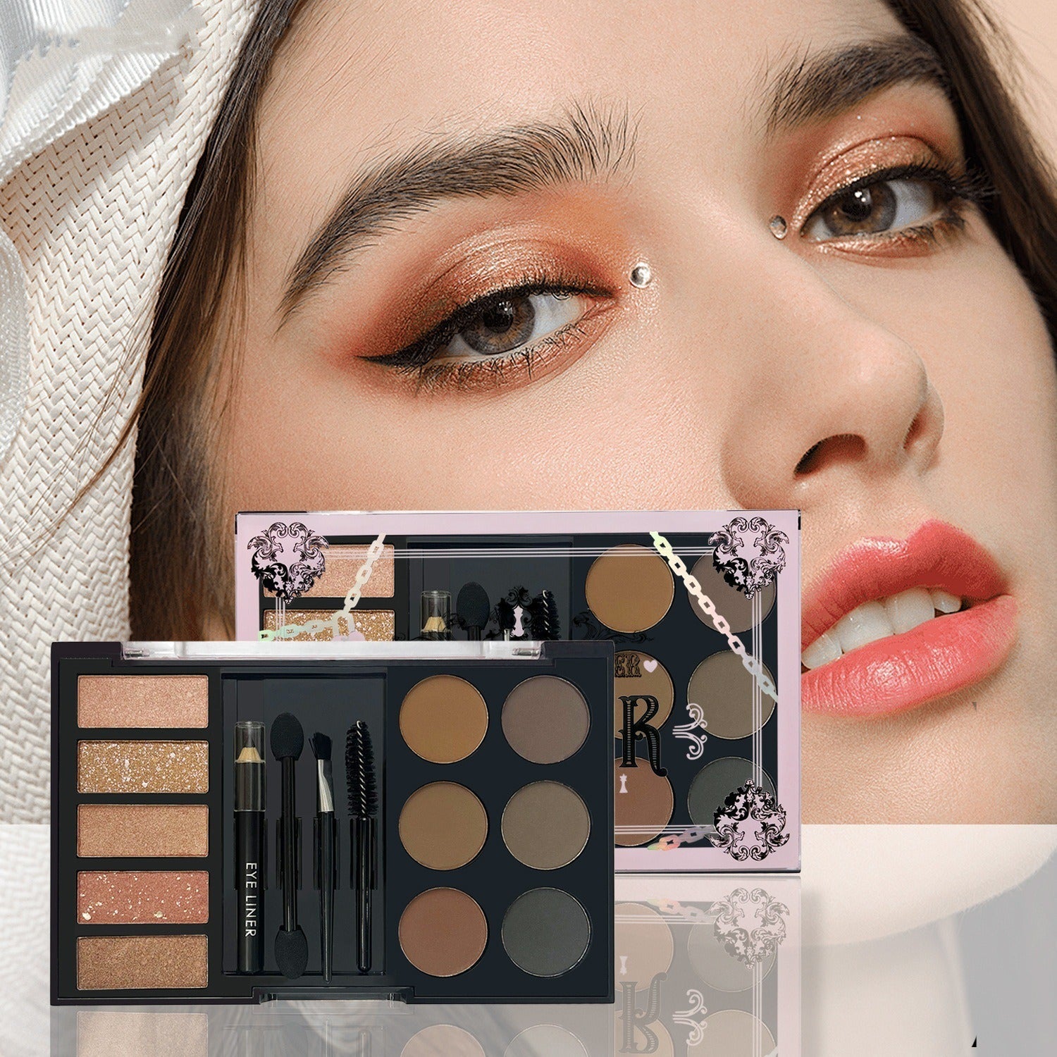 Kit Sourcils Complet – Palette Poudre Crème & Pinceau Professionnel 🖤✨ Yiwu Ruijia Auto Supplies Co., Ltd.