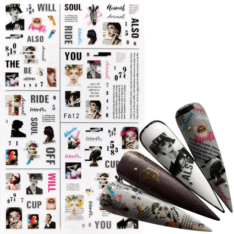 Autocollants Nail Art – Collection Platine & Or Noir, Sans Colorant 💅✨ Yiwu Ruijia Auto Supplies Co., Ltd.