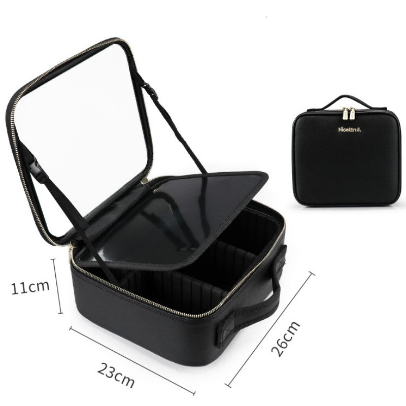 Smart LED Cosmetic Case With Mirror Cosmetic Bag Large Capacity Fashion Portable Storage Bag Travel Makeup Bags Yiwu Ruijia Auto Supplies Co., Ltd.