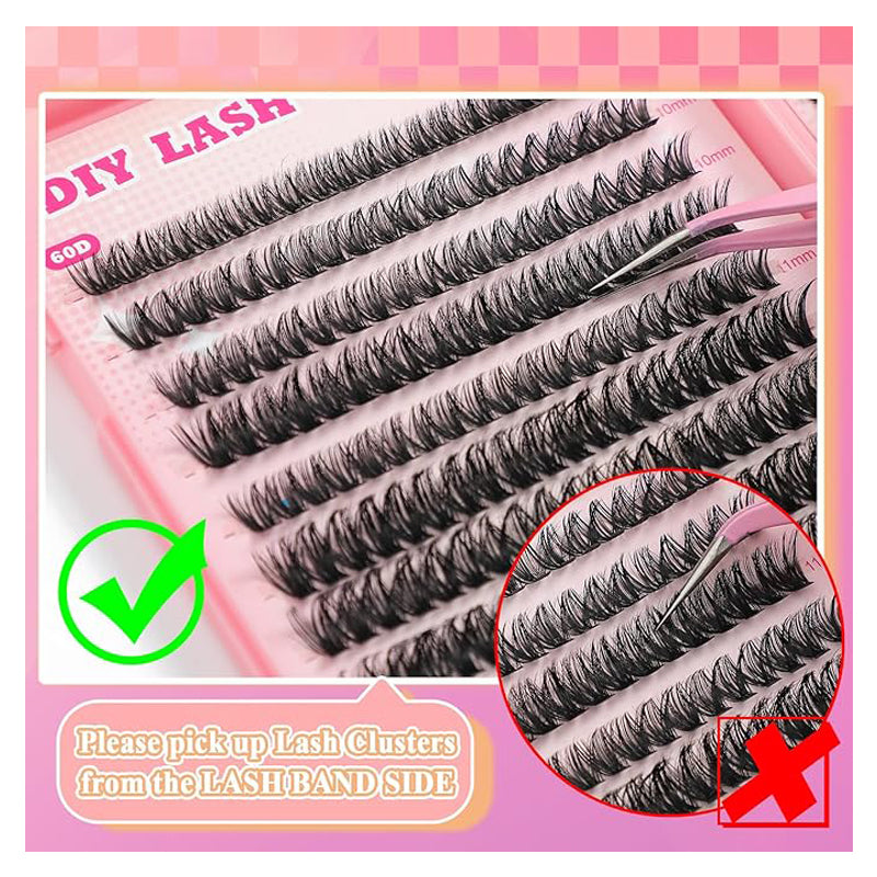 Kit 640 Cils en Touffes DIY – 30D/40D/50D, Colle &amp; Accessoires Inclus 👁️✨ Yiwu Ruijia Auto Supplies Co., Ltd.