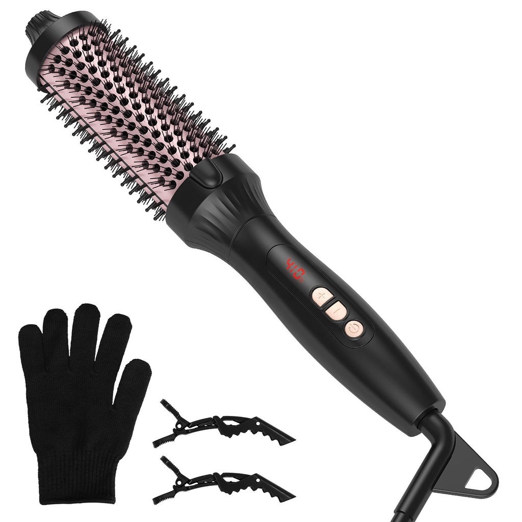 Brosse Thermique 3 en 1 – 10 Températures, Chauffage 30s &amp; Câble 360° Noir &amp; Or Rose 💇♀️✨ Yiwu Ruijia Auto Supplies Co., Ltd.