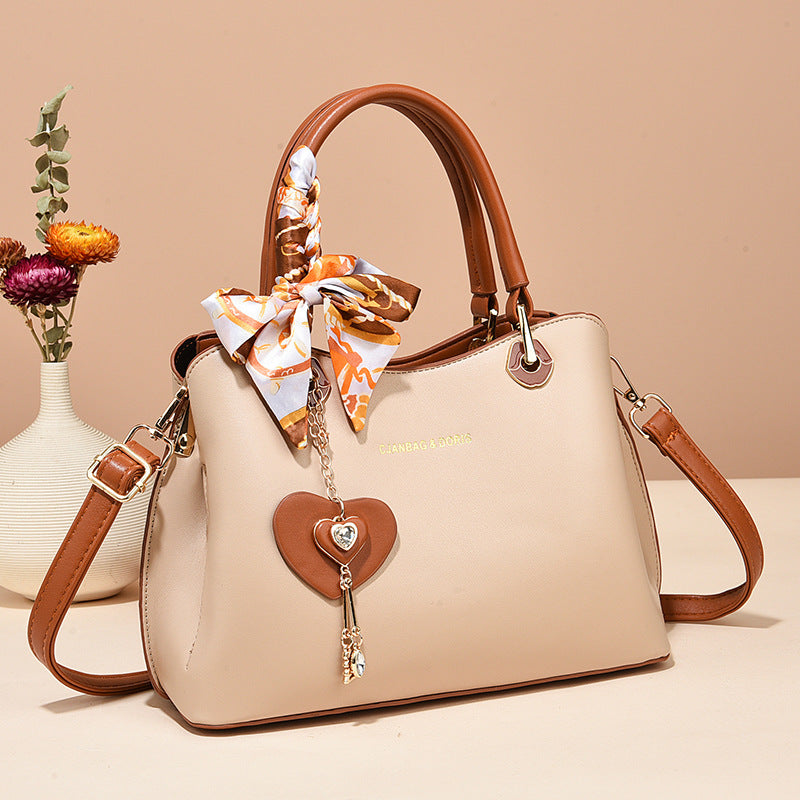 Sac à Main PU Patchwork Bicolore – Minimaliste Urbain, Blanc &amp; Kaki 👜✨ Yiwu Ruijia Auto Supplies Co., Ltd.