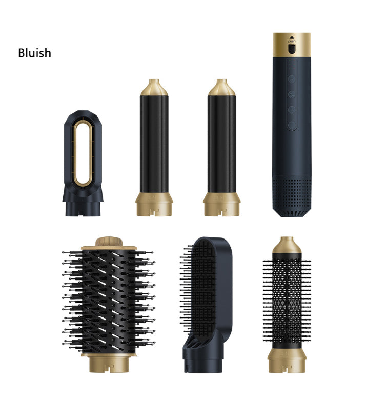 Brosse Soufflante 6 en 1 – 1000W, Étui Cuir, Blanc ou Bleu Foncé 💇♀️✨ Yiwu Ruijia Auto Supplies Co., Ltd.