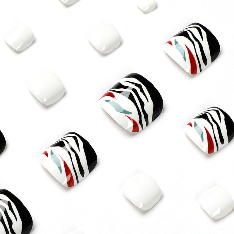 Faux Ongles Orteils French Blanc – GG081, Colle ou Gel Jelly 💅✨ Yiwu Ruijia Auto Supplies Co., Ltd.