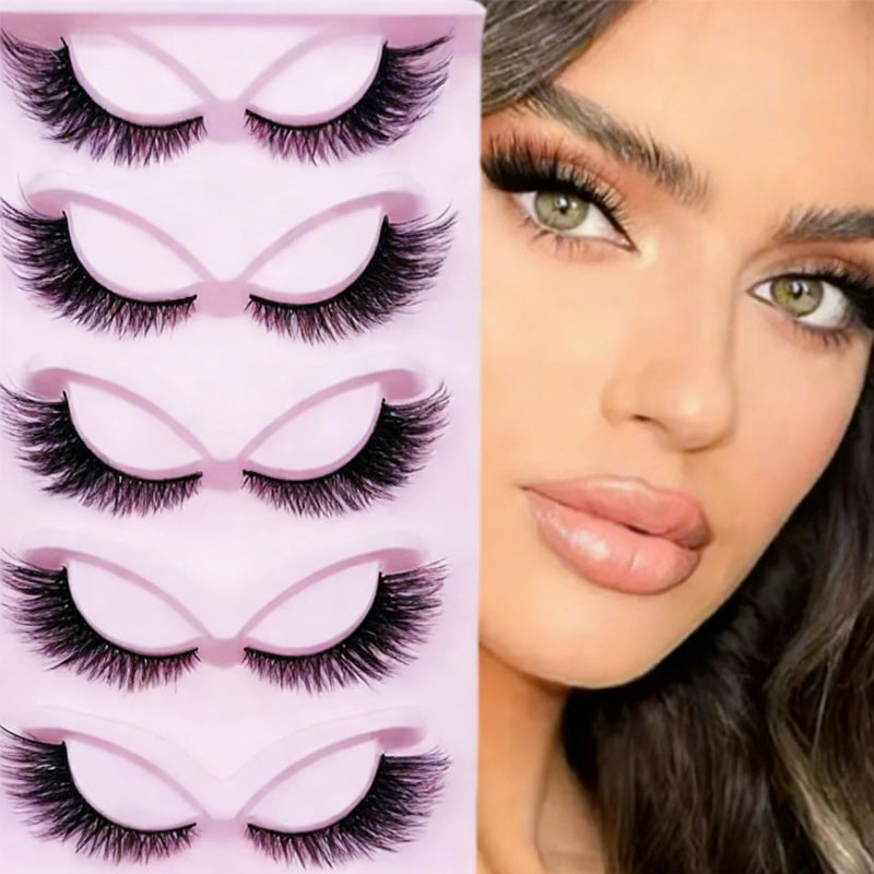 5 Paires Faux Cils Touffus Effet Vison – Volume 3D &amp; Regard Intense 👁️✨ Yiwu Ruijia Auto Supplies Co., Ltd.
