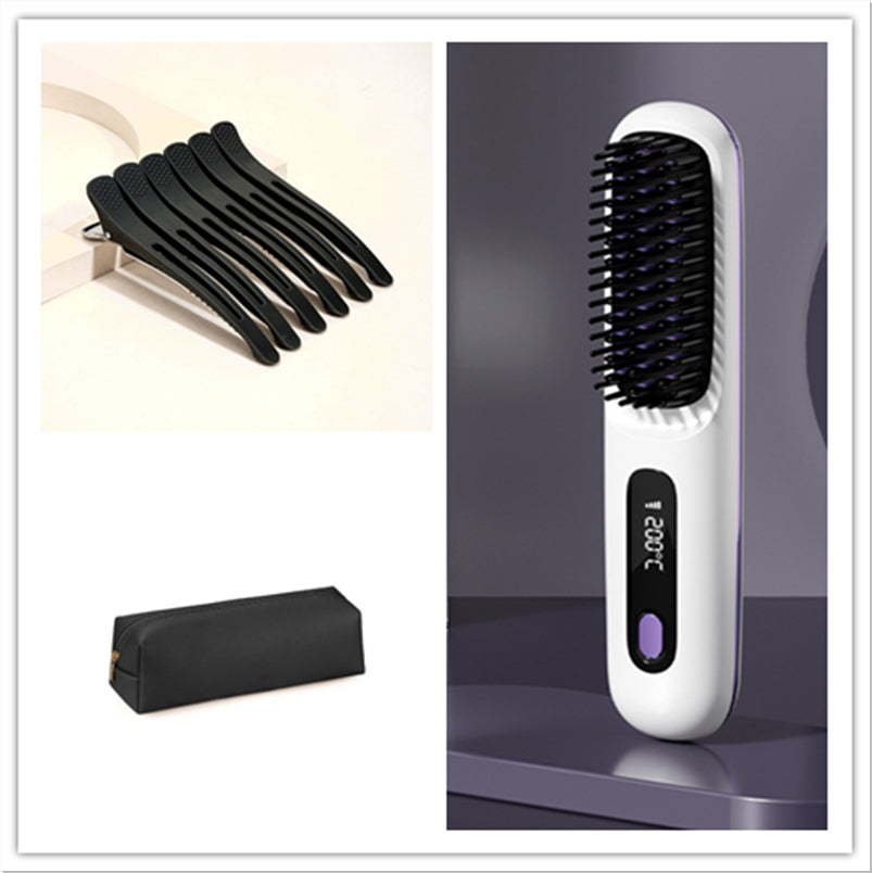 Brosse Lissante Sans Fil – Écran LCD, Batterie 1H, Chauffe Rapide Yiwu Ruijia Auto Supplies Co., Ltd.