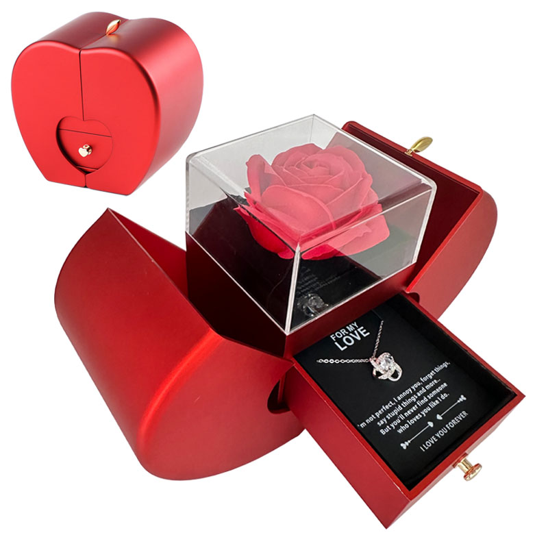 Coffret Bijoux avec Rose Préservée – Cadeau Féminin Éternel pour Anniversaire, Saint-Valentin et Mariage Yiwu Ruijia Auto Supplies Co., Ltd.