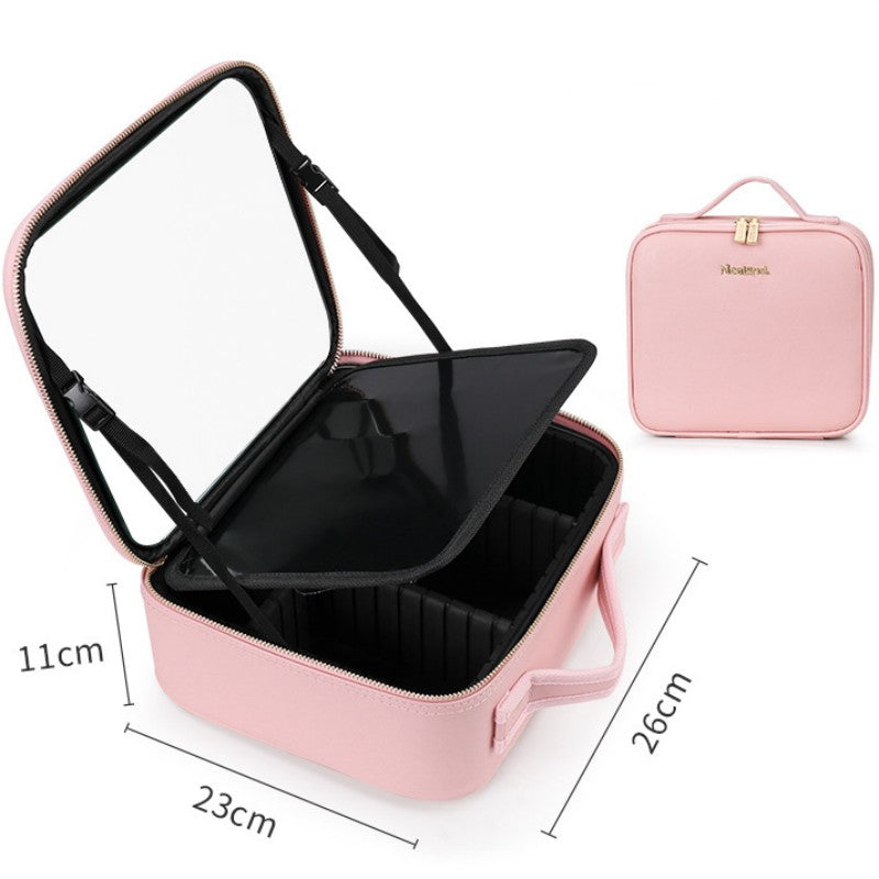Smart LED Cosmetic Case With Mirror Cosmetic Bag Large Capacity Fashion Portable Storage Bag Travel Makeup Bags Yiwu Ruijia Auto Supplies Co., Ltd.