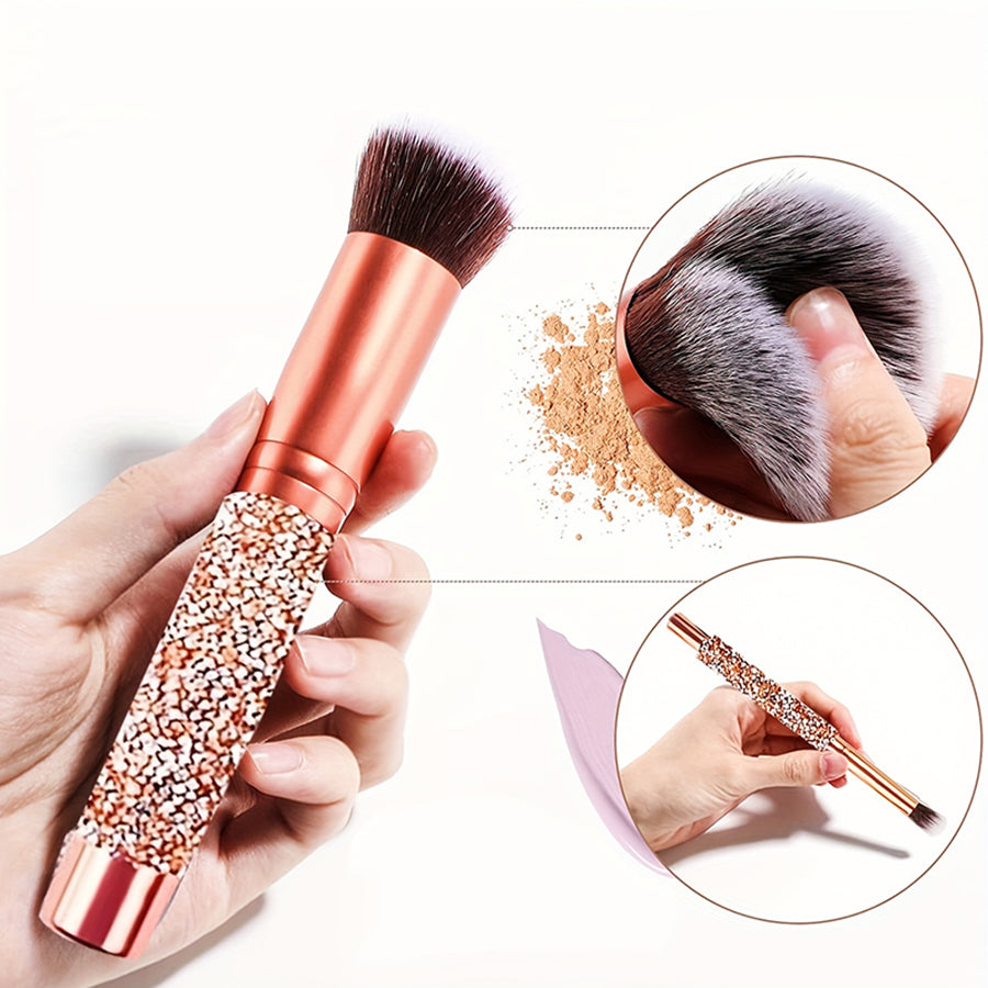 Kit 10 Pinceaux Maquillage Luxe – Manche Diamant & Cristaux, Pochette Incluse 💎🖌️ Yiwu Ruijia Auto Supplies Co., Ltd.