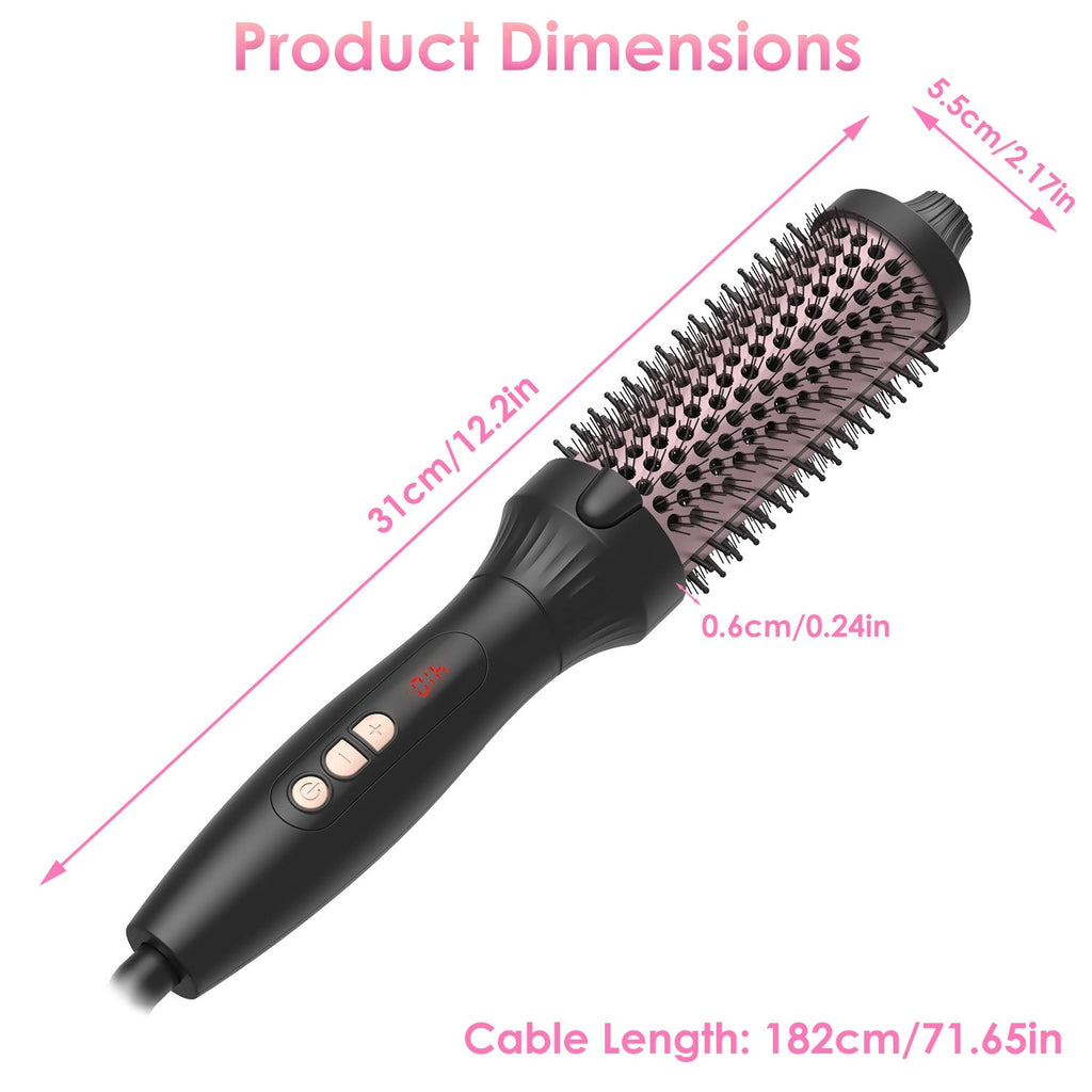 Brosse Thermique 3 en 1 – 10 Températures, Chauffage 30s &amp; Câble 360° Noir &amp; Or Rose 💇♀️✨ Yiwu Ruijia Auto Supplies Co., Ltd.