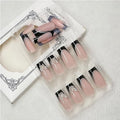 🦋 Faux Ongles “Black & Pink Butterfly” – Style Long Water Pipe Élégant Yiwu Ruijia Auto Supplies Co., Ltd.