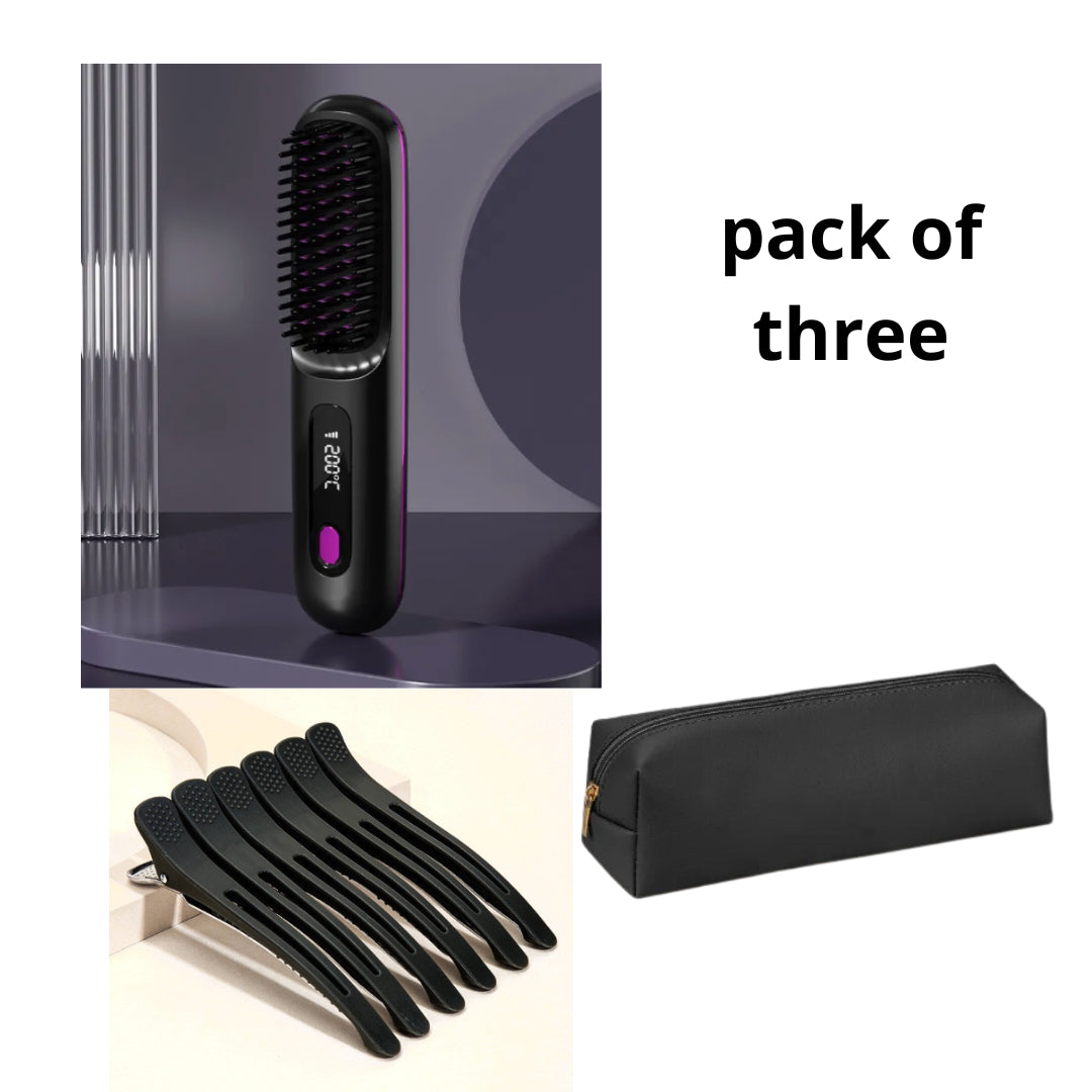 Brosse Lissante Sans Fil – Écran LCD, Batterie 1H, Chauffe Rapide Yiwu Ruijia Auto Supplies Co., Ltd.